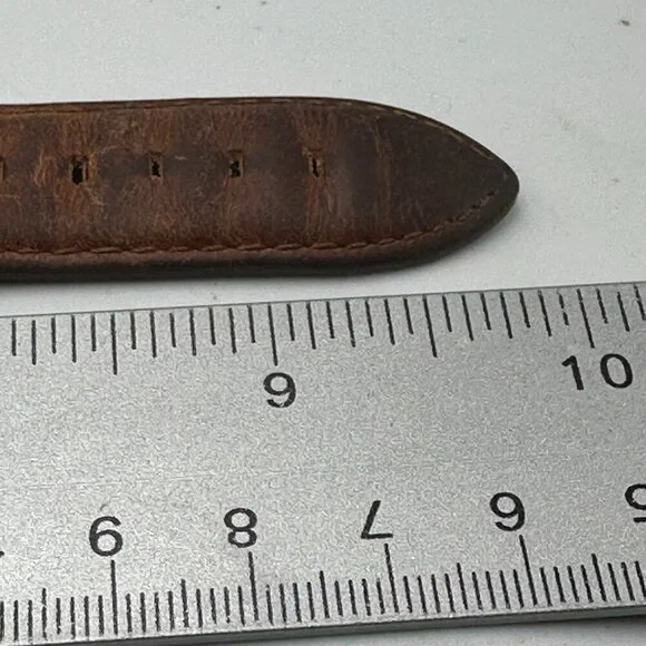 June & Ed Chronograph Watch Men Silver Tone 41MM Dial Date Window New Battery - Picture 12 of 13